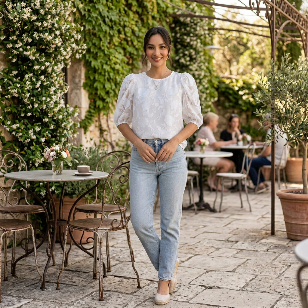 Blusa Gasa Mujer Elegante