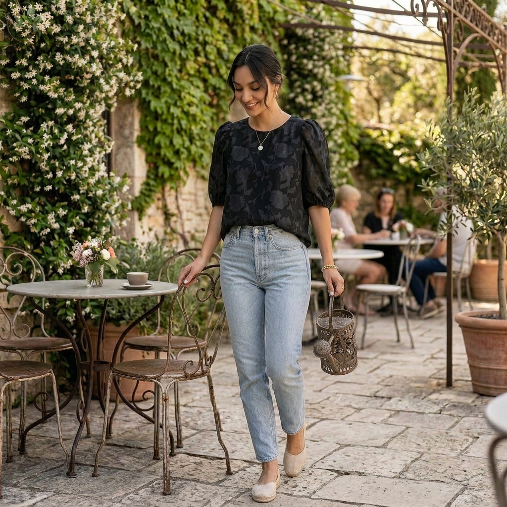 Blusa Gasa Mujer Elegante