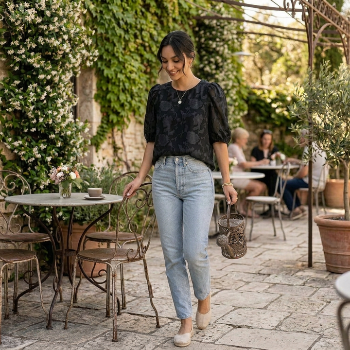Blusa Gasa Mujer Elegante
