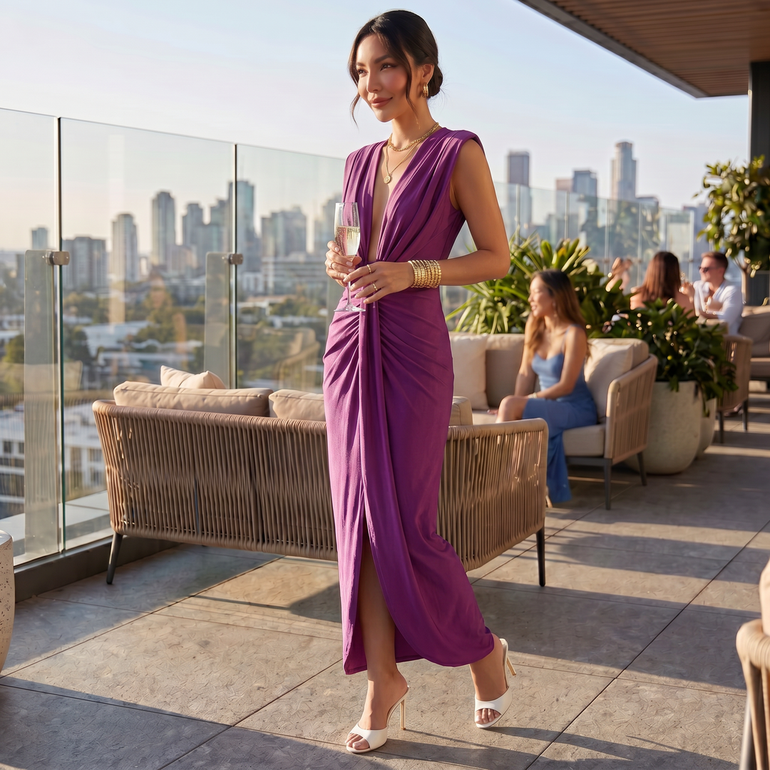 Vestido Largo Ajustado Elegante Mujer