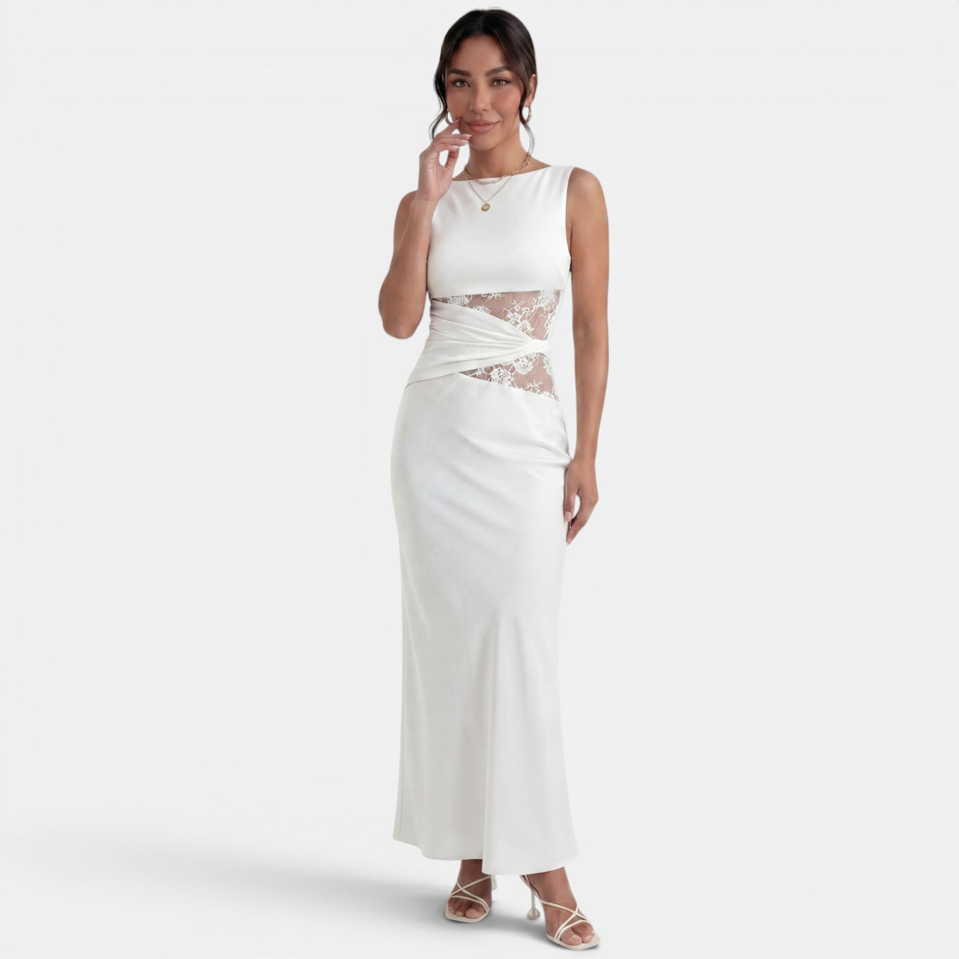 Elegant Women's Lace Maxi Dress