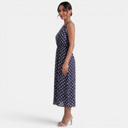 Women's Summer Polka Dot Midi Dress