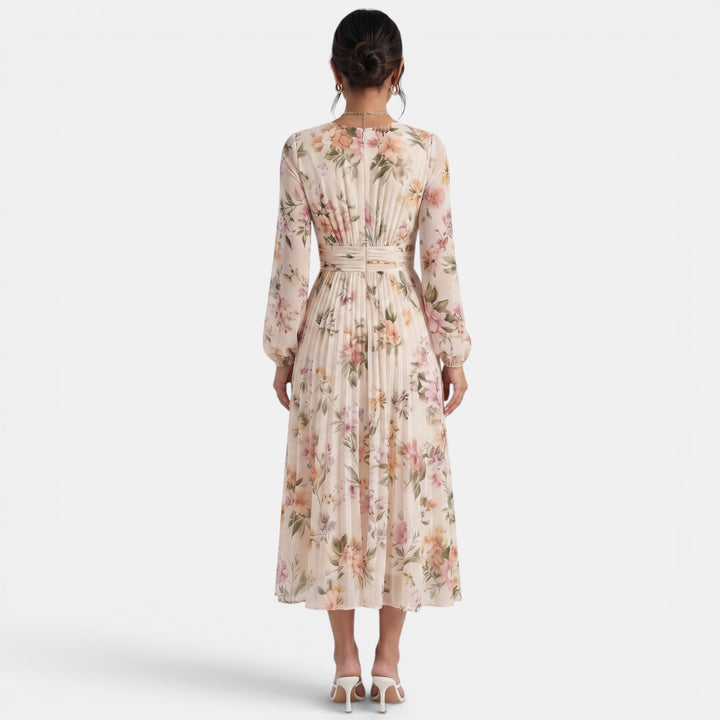 Vestido Midi Floral Elegante Mujer