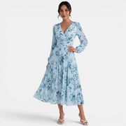 Elegant Floral Midi Dress for Women