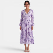 Elegant Floral Midi Dress for Women