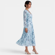 Elegant Floral Midi Dress for Women