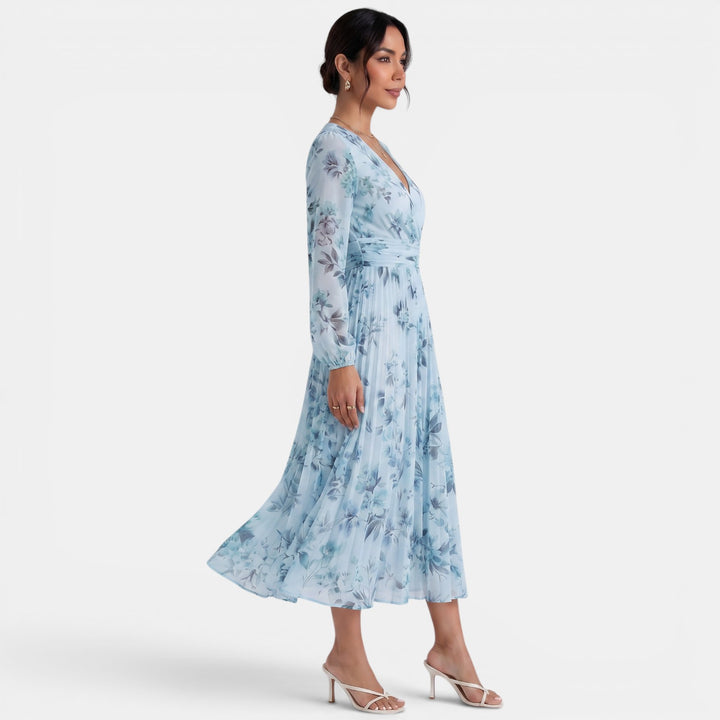 Vestido Midi Floral Elegante Mujer