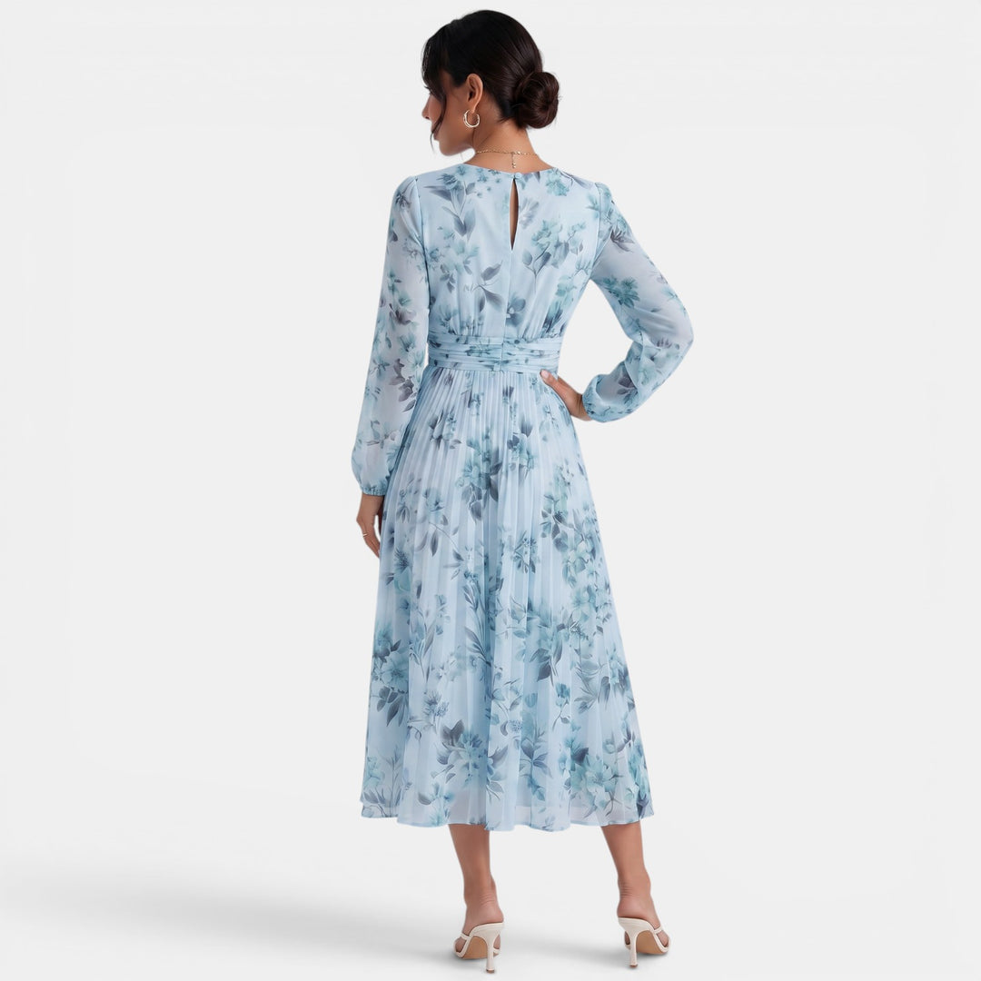 Vestido Midi Floral Elegante Mujer