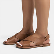Women's Flat Leather Sandals