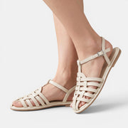 Women's Braided Leather Fisherman Sandals