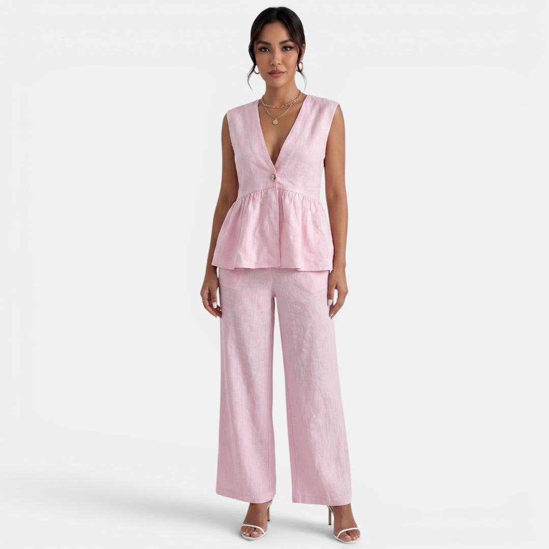 Conjunto Lino Mujer Elegante