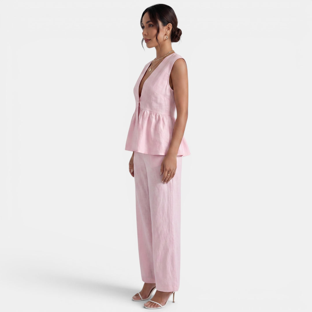 Conjunto Lino Mujer Elegante
