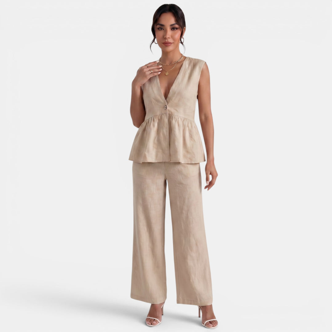 Conjunto Lino Mujer Elegante