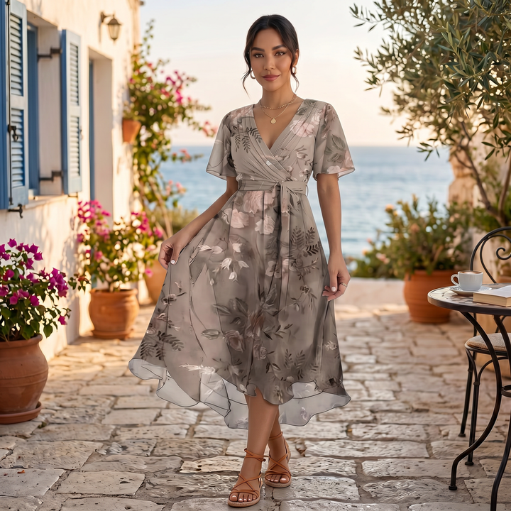Vestido Midi Floral Mujer Verano
