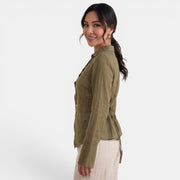 Blusa Lino Mujer Elegante