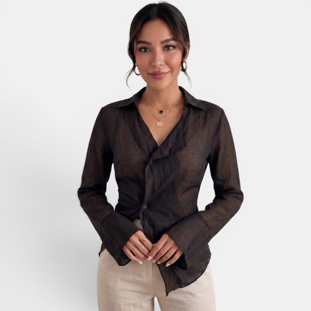 Blusa Lino Mujer Elegante