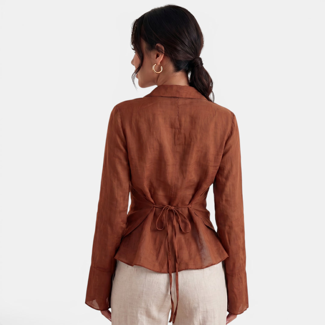 Blusa Lino Mujer Elegante