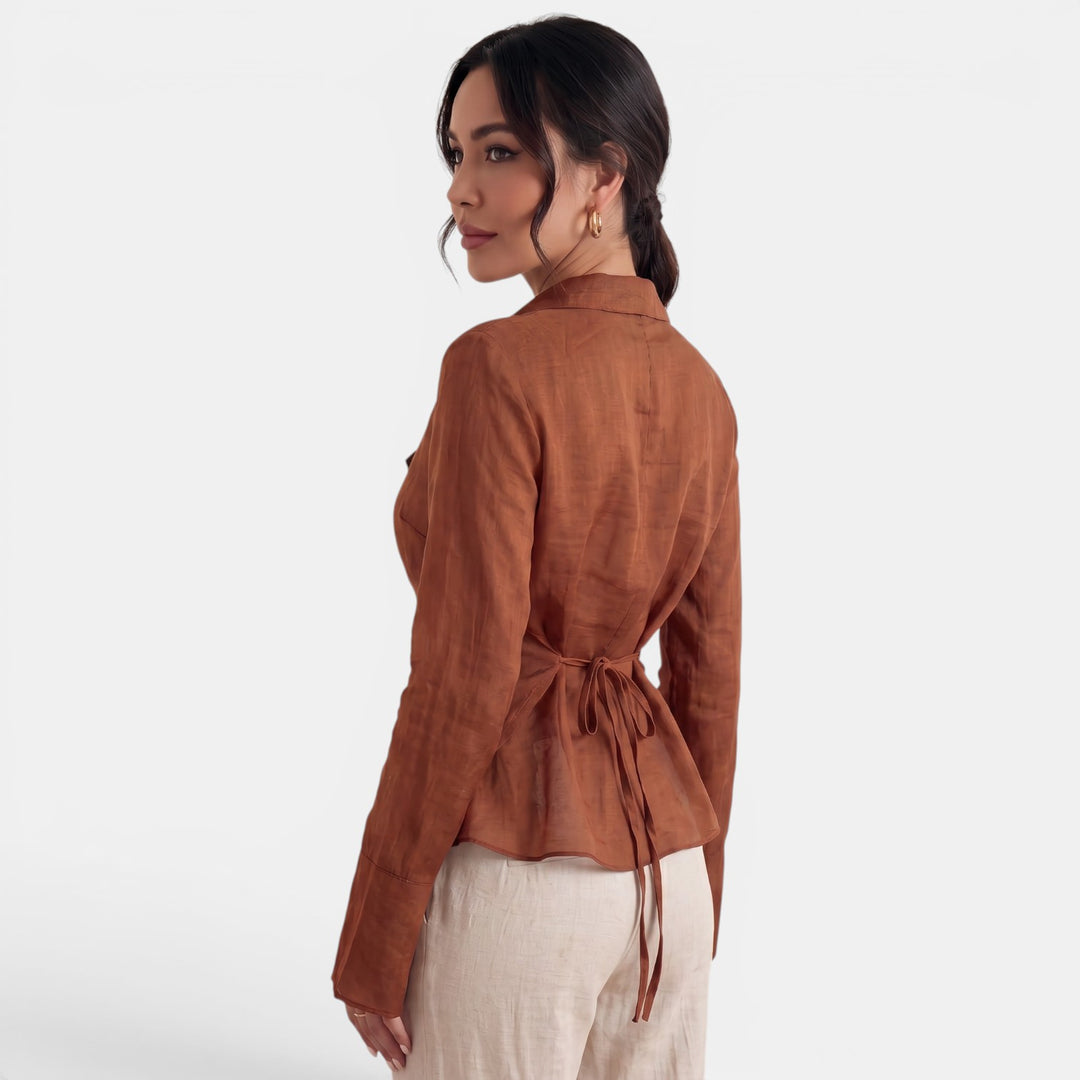 Blusa Lino Mujer Elegante