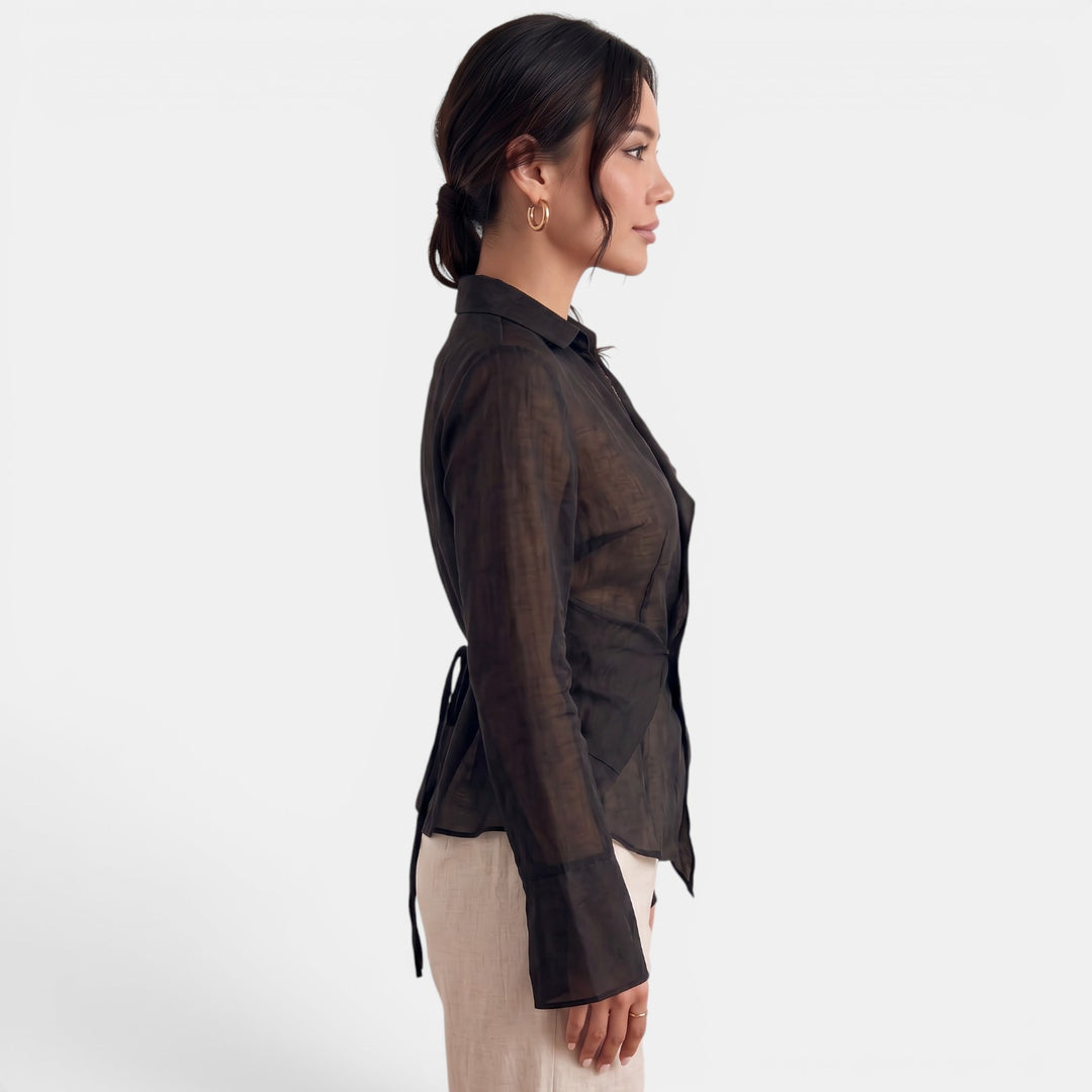 Blusa Lino Mujer Elegante