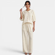 Linen Summer Puff Sleeve Set