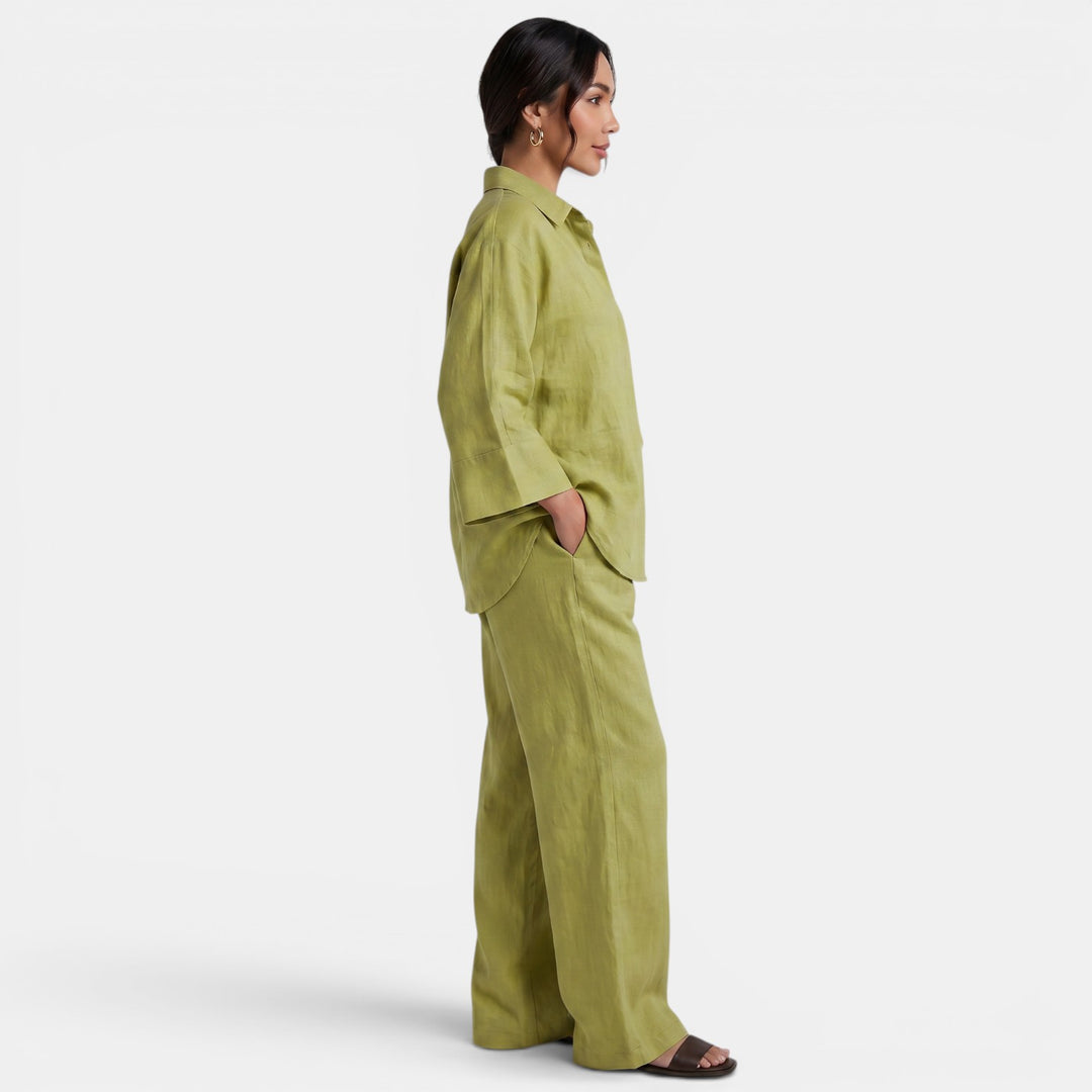Conjunto Lino Verde Mujer