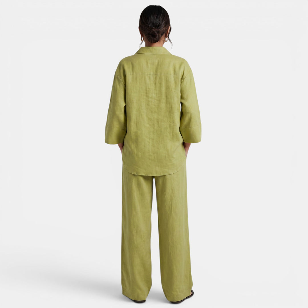 Conjunto Lino Verde Mujer
