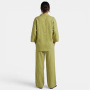 Women's Green Linen Set