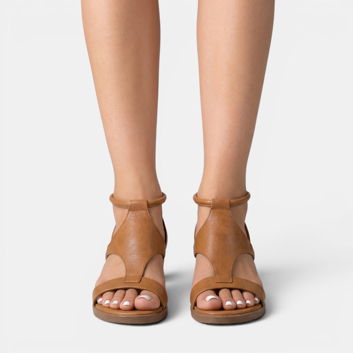 Sandalias Cuña Verano Mujer Piel