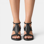 Women's Leather Summer Wedge Sandals