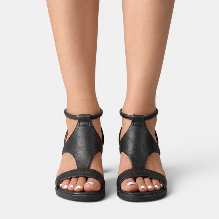 Sandalias Cuña Verano Mujer Piel