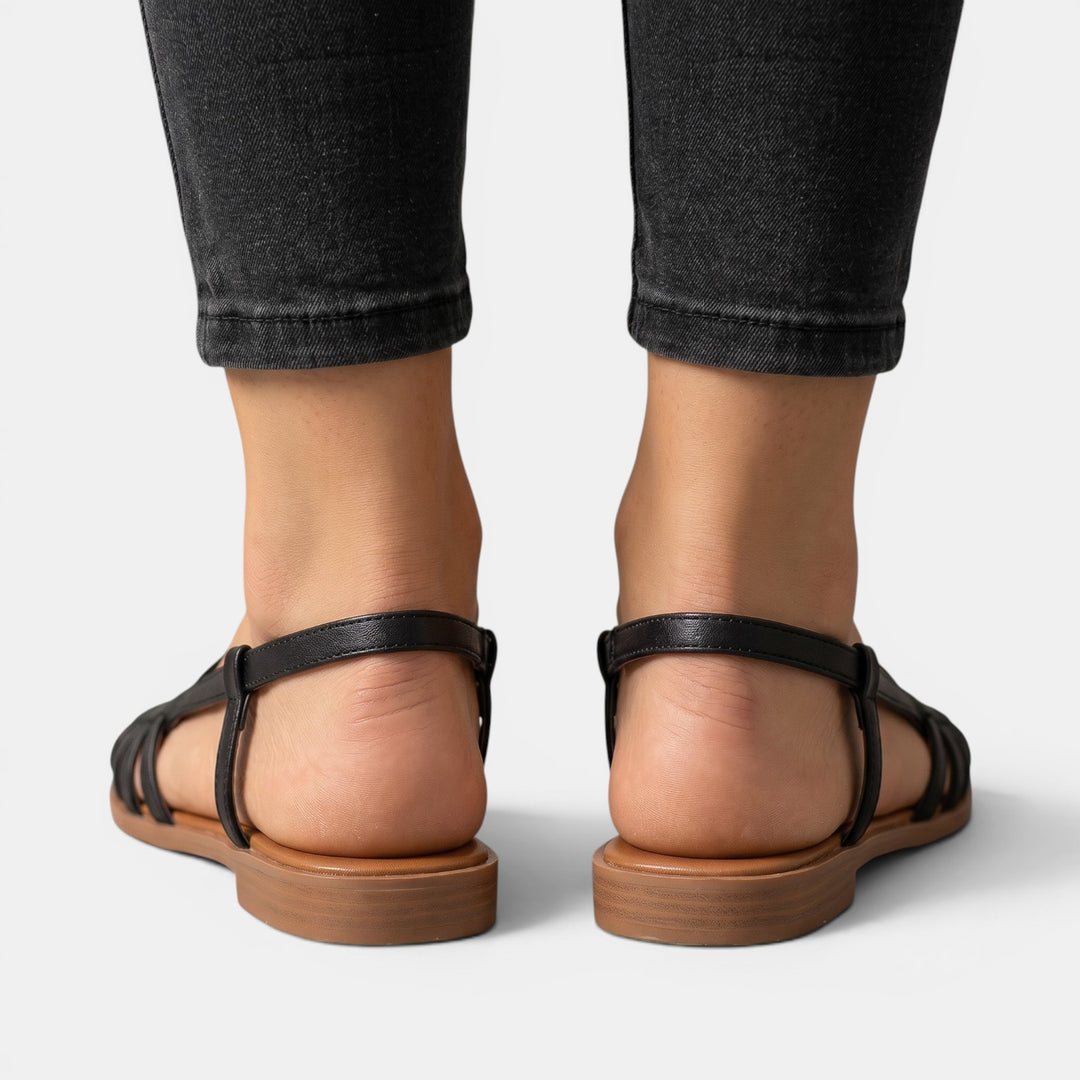 Sandalias Slides Romanas Piel Mujer