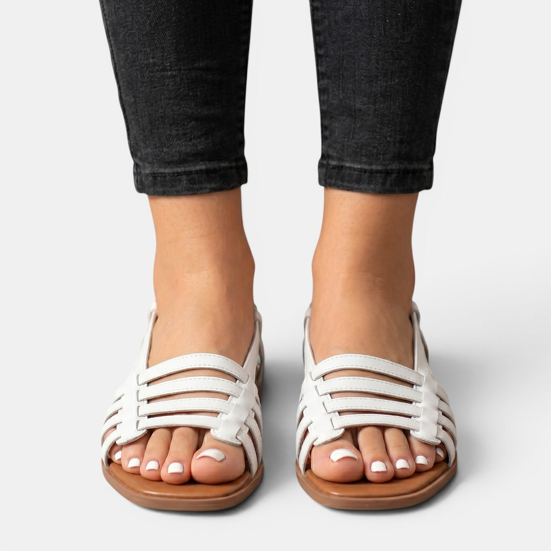 Sandalias Slides Romanas Piel Mujer