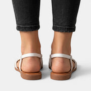Women's Leather Roman Slide Sandals