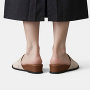 Women's Leather Flat Sandals