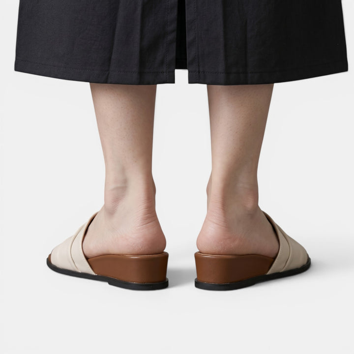 Sandalias Planas Cuero Mujer