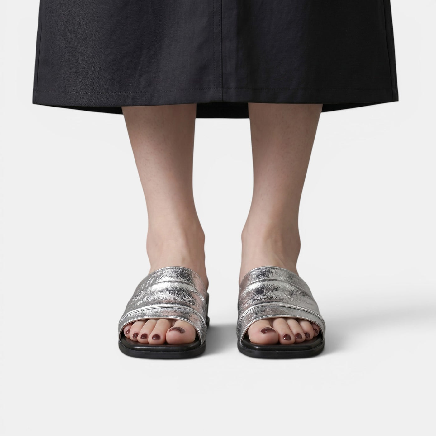 Women's Leather Flat Sandals
