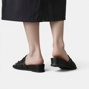 Women's Leather Flat Sandals