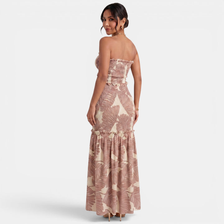 Vestido Largo Halter Floral