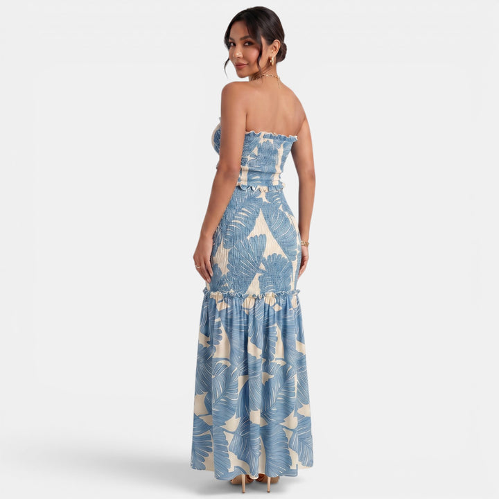 Vestido Largo Halter Floral