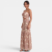 Floral Halter Maxi Dress