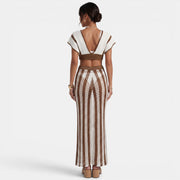 Conjunto Crochet Playa Marrón Mujer