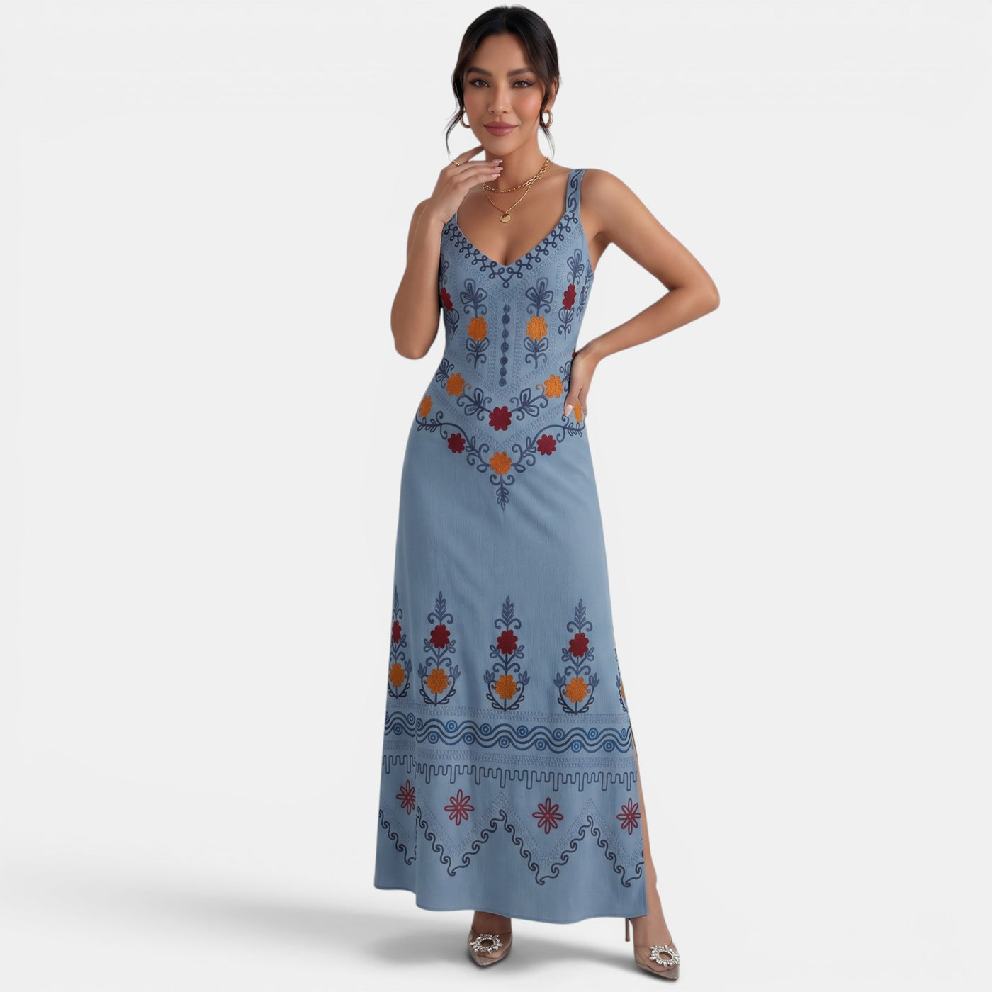 Vestido Playa Beachwear Escote V