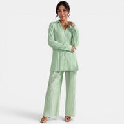 Women's Summer Wide Leg Trouser Set