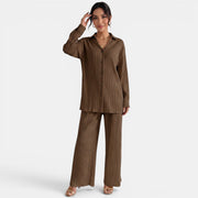 Women's Summer Wide Leg Trouser Set