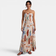 Multicolor Lace Long Summer Dress