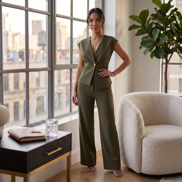 Conjunto Mujer Blazer Pantalón Elegante