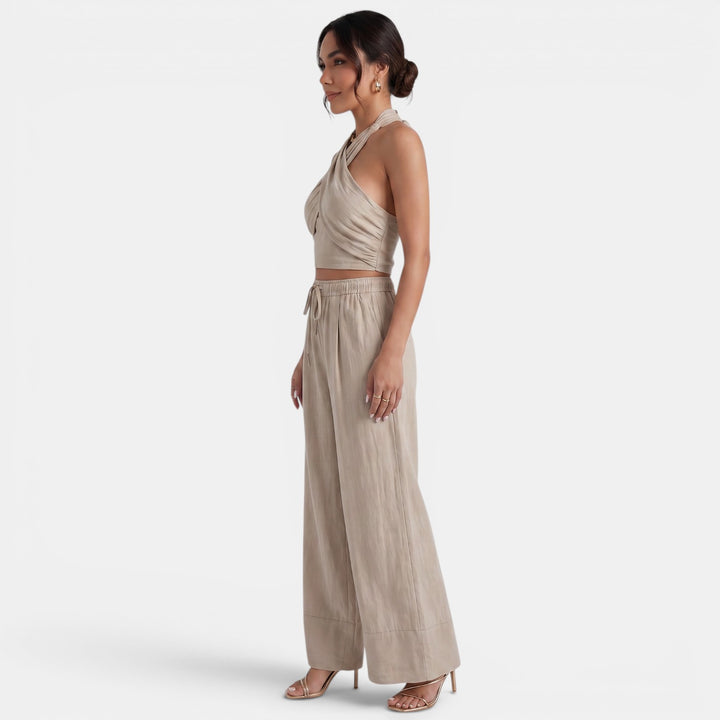 Conjunto Mujer Lino Verano Elegante