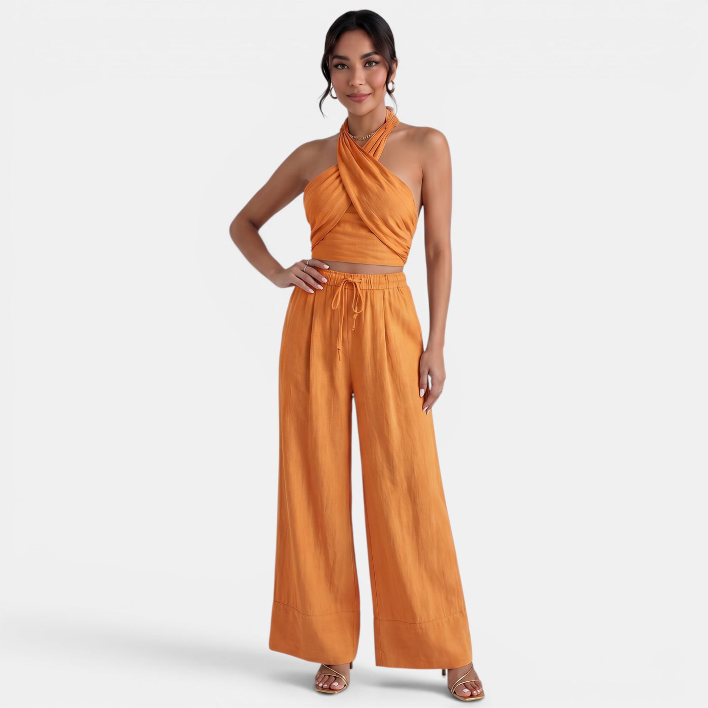 Women's Elegant Linen Summer Set
