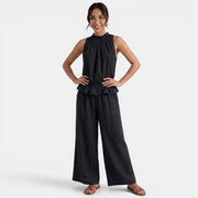 Women's Sleeveless Linen Set for Summer