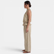 Women's Sleeveless Linen Set for Summer